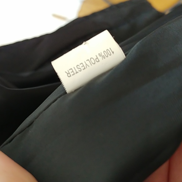 Black taffeta ruffled Light weight trench coat - Picture 9 of 10